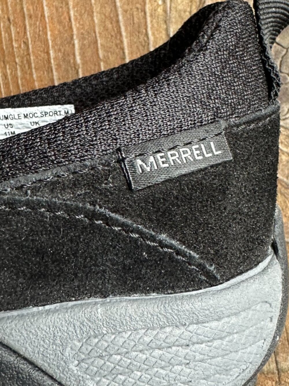 NWOT Merrell Black Leather Mary Janes with Elastic Strap in Girls 11M/EU 29 - Picture 9 of 11